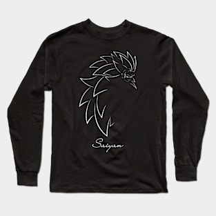 Goku Scribbles 04 White Long Sleeve T-Shirt